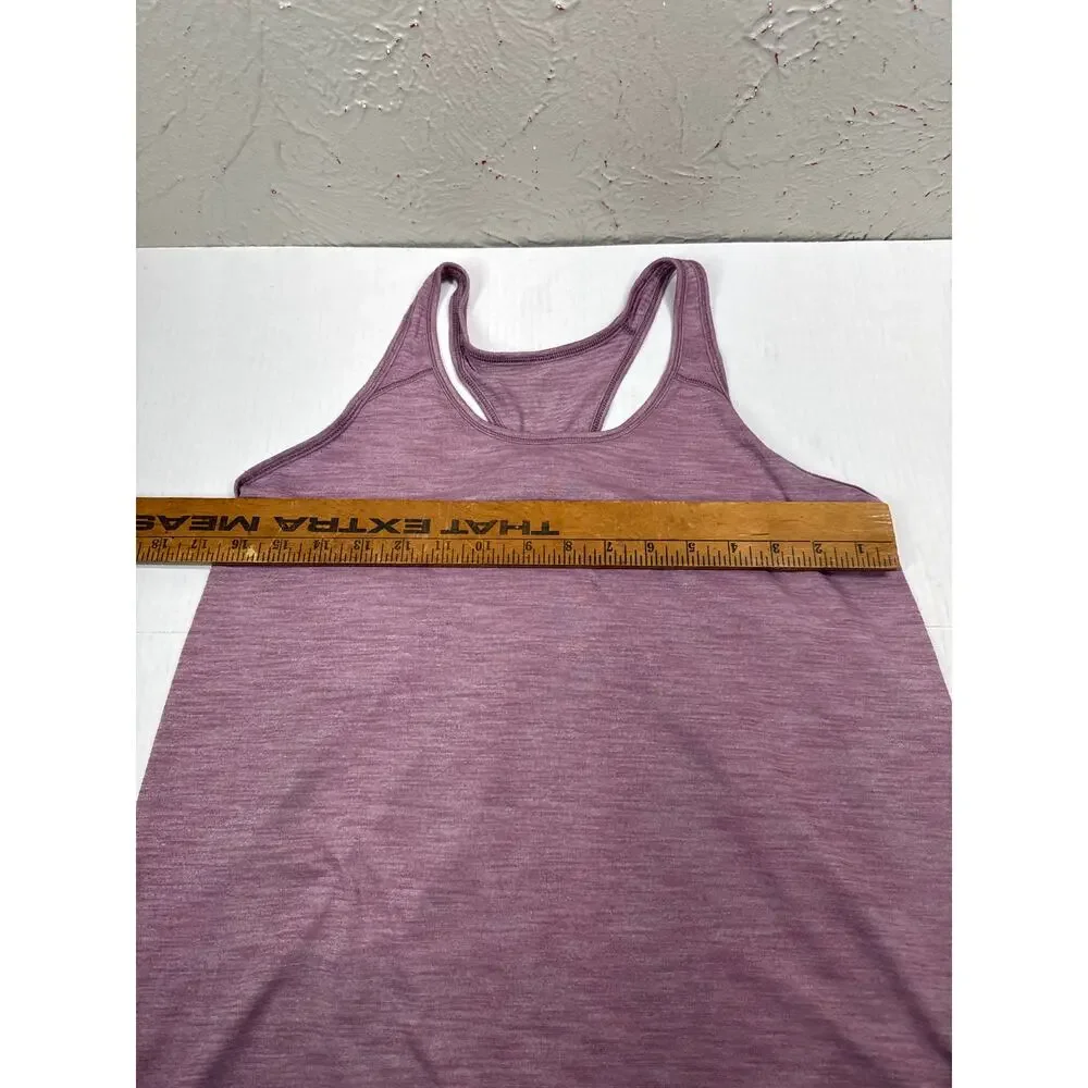 Lululemon Essential‎ Tank Heathered Dusty Mauve Racerback Size S Approximate